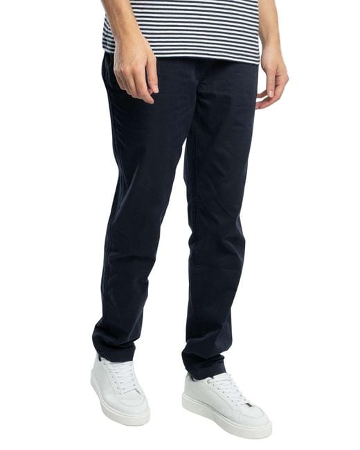 Lyle & Scott Blue Five Pocket Chino Trousers for men