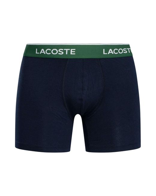 Lacoste Blue 3 Pack Boxer Briefs for men