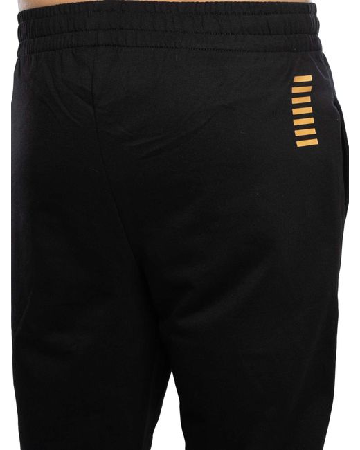 EA7 Black Slim Jersey Joggers for men