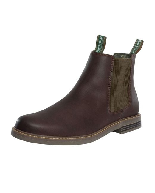 Barbour Brown Farsley Leather Chelsea Boots for men