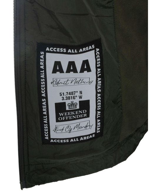 Weekend Offender Gray Technician Face Mask Jacket for men