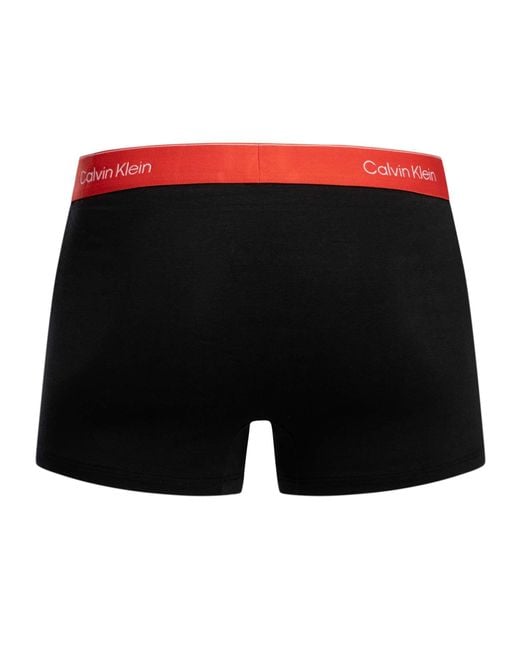 Calvin Klein Black 3 Pack Icon Relaxed Fit Trunks for men