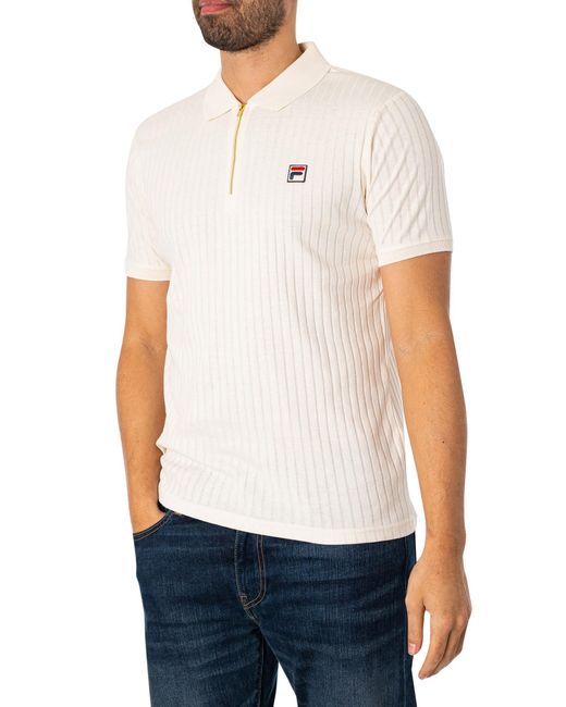 Fila White Pannuci Slim Polo Shirt for men