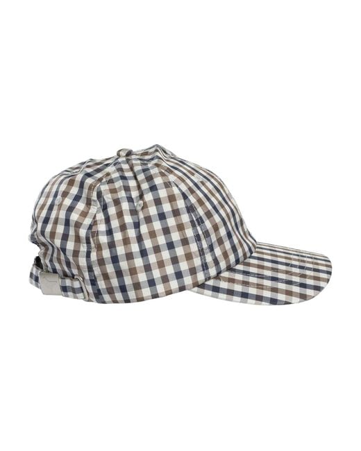 Weekend Offender Natural Mid House Check Cap for men