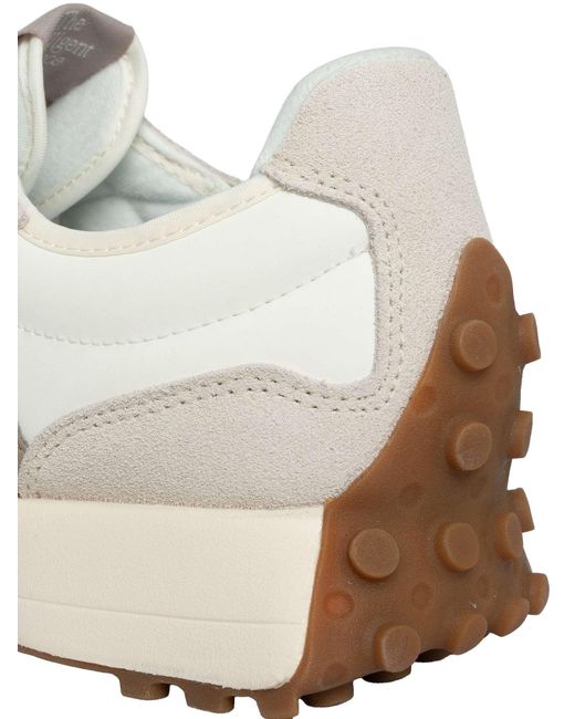 New Balance White 327 Leather Trainers for men