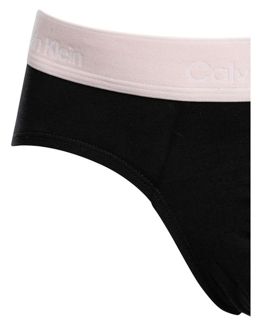 Calvin Klein Black 3 Pack Hip Briefs for men