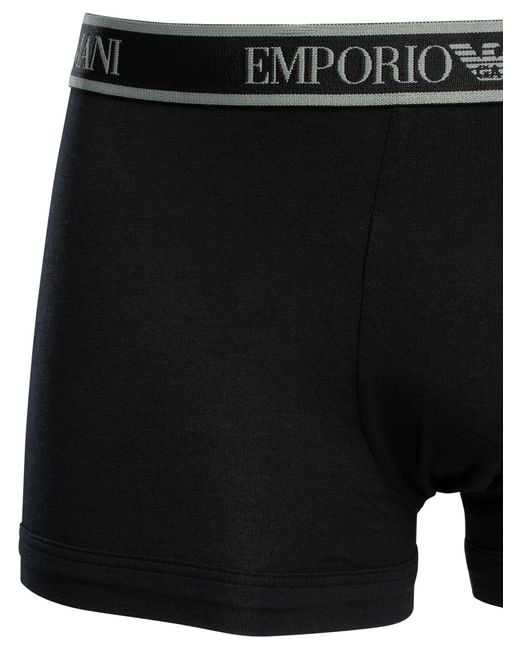 Emporio Armani Gray 3 Pack Trunks for men