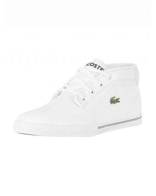 Lacoste Leather Ampthill Trainers in White for Men | Lyst