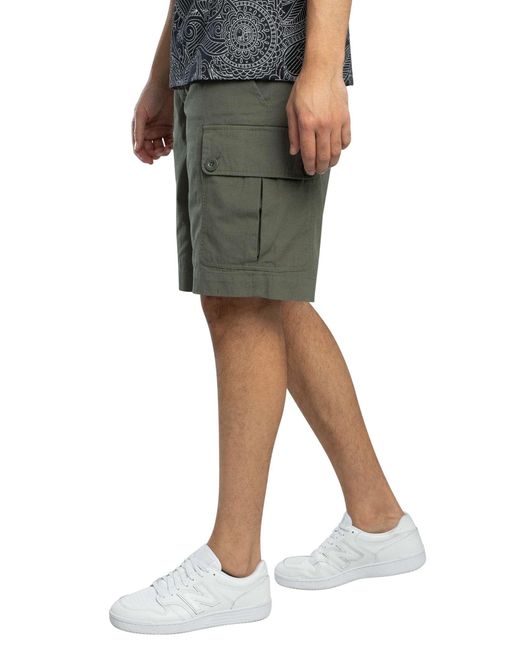 Pretty Green Green Bostall Cargo Shorts for men