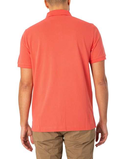 Gant Red Regular Shield Pique Polo Shirt for men