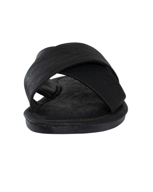 Superdry Black Vintage Cross Strap Sliders for men