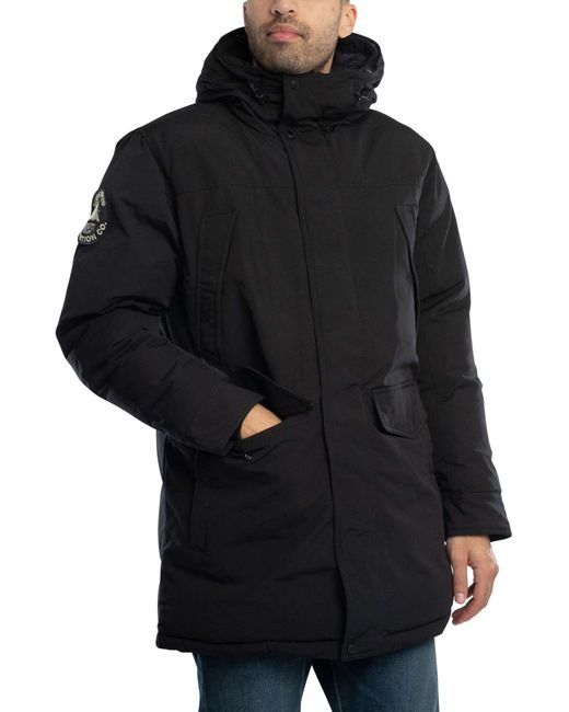 Superdry Black Everest Faux Fur Parka Jacket for men