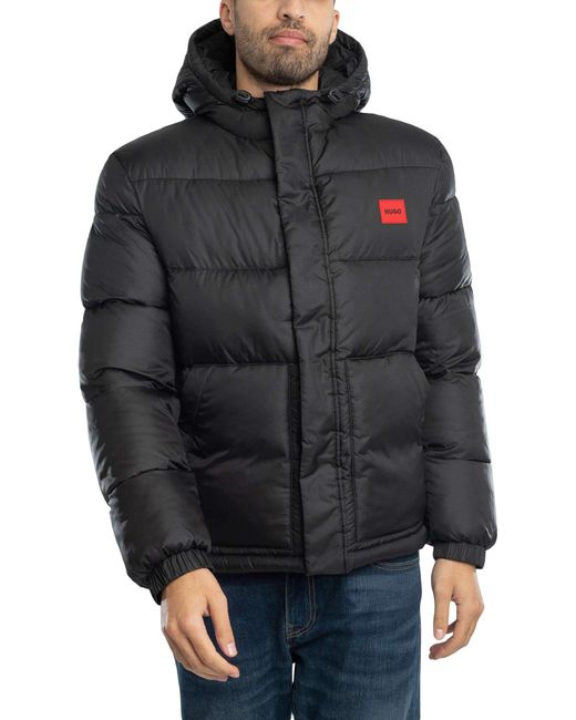 HUGO Gray Baro2441 Puffer Jacket for men