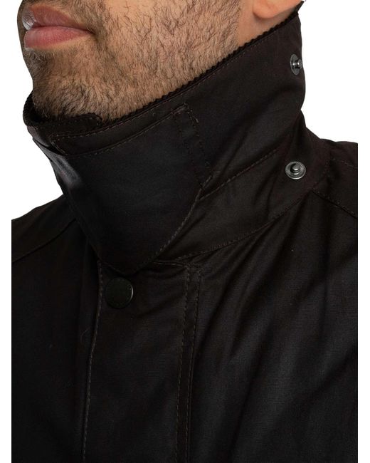 Barbour Black Ashby Wax Jacket for men