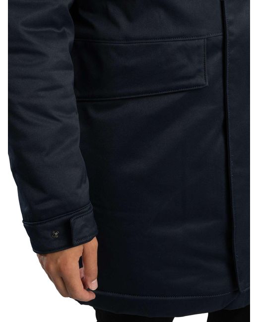 Lyle & Scott Blue Padded Parka Jacket for men