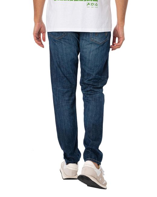 Edwin Blue Regular Tapered Kaihara Jeans for men