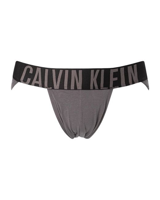 Calvin Klein Men's Cotton Stretch 3-piece Jockstrap Set In Gray