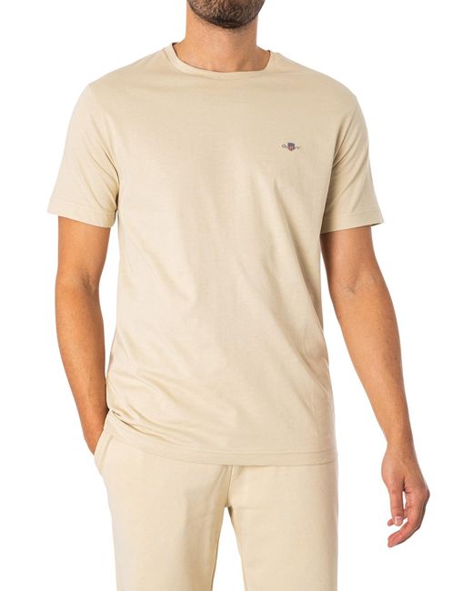 Gant White Regular Shield T-shirt for men