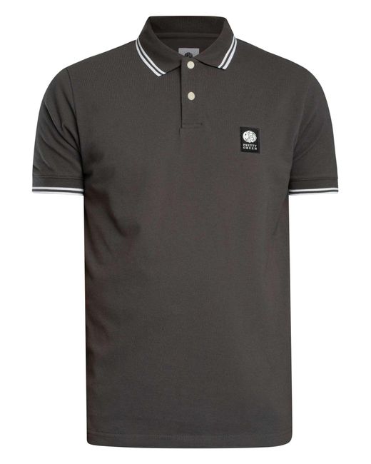 Pretty Green Black Rayner Polo Shirt for men