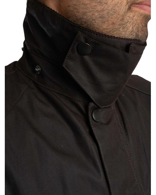 Barbour Black Ashby Wax Jacket for men