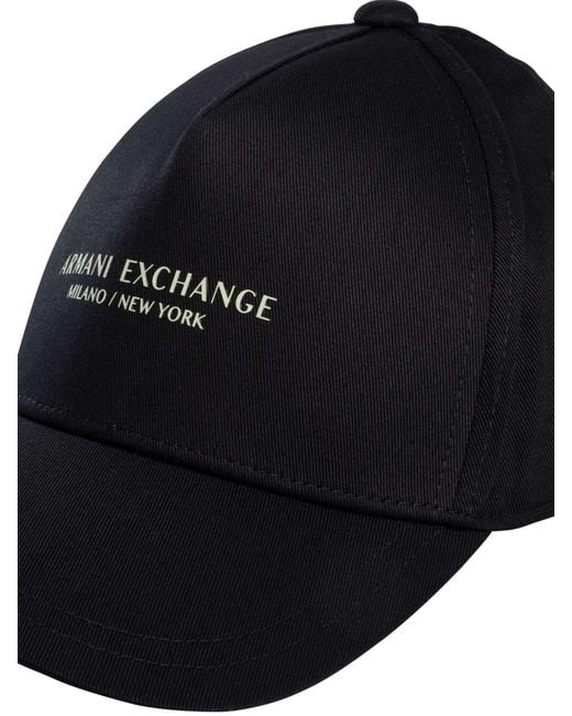 ARMANI EXCHANGE Blue Brand Baseball Cap for men