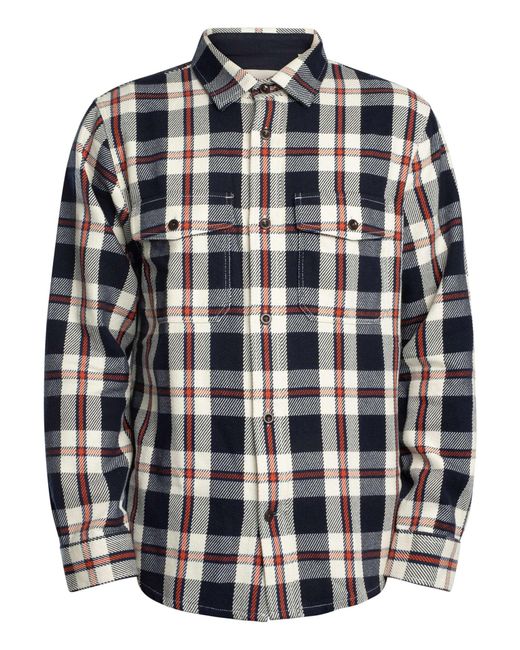 Gant Gray Heavy Twill Check Overshirt for men
