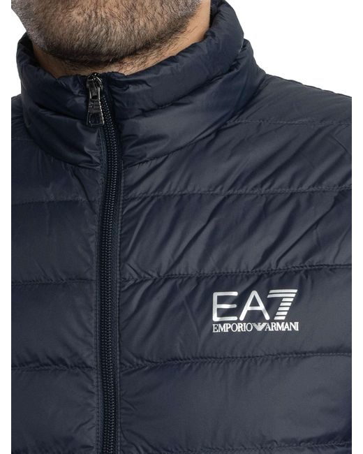 EA7 Blue Chest Logo Lightweight Gilet for men