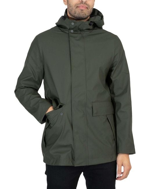 Hunter Green Logo Rain Jacket for men