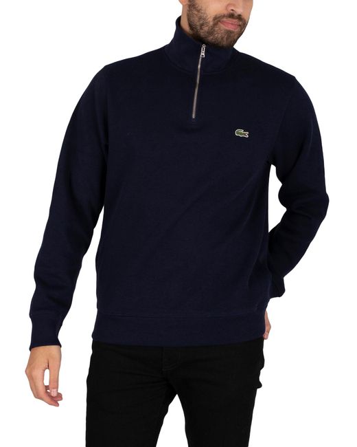 Lacoste Zip Collar Sweatshirt in Blue Marine (Blue) for Men - Lyst