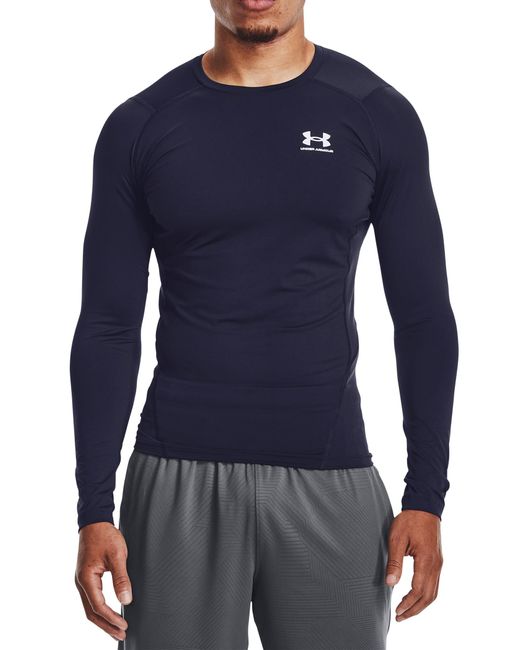 Under Armour Blue Heatgear Long Sleeve Top for men