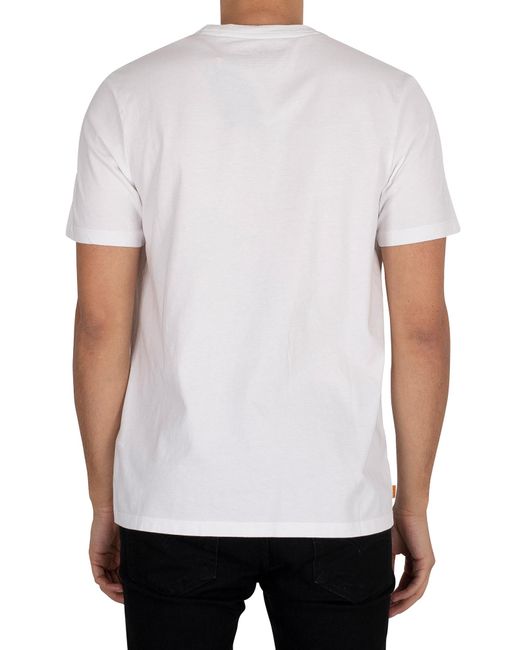 Timberland White Branded T-shirt for men