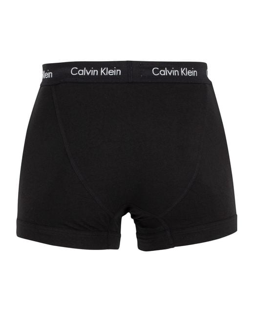 Calvin Klein 3 Pack Cotton Stretch Boxer Briefs in Black for Men