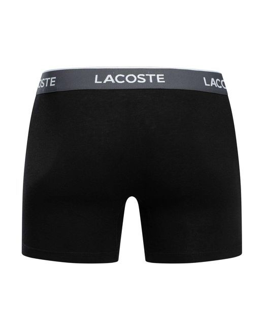 Lacoste Black 3 Pack Boxer Briefs for men