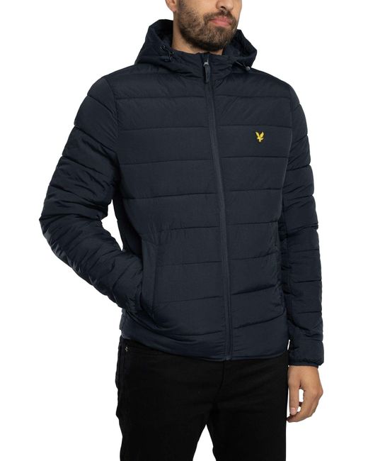 Lyle & Scott Blue Lightweight Puffer Jacket for men