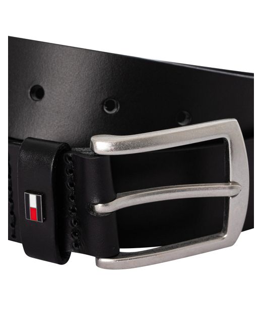 Tommy Hilfiger Denton 3.5 elastic belt in black