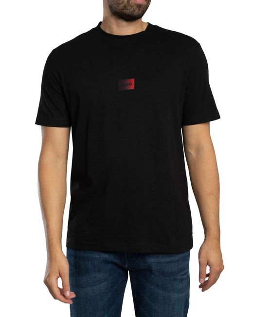 HUGO Black Danotie Boxed Logo T-shirt for men
