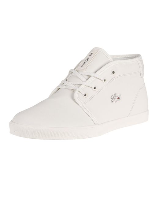 Lacoste White Ampthill 120 2 Cma Leather Trainers for men