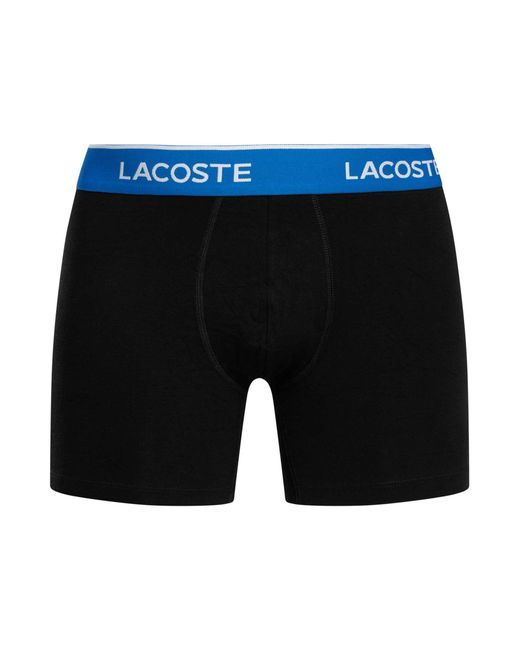Lacoste Black 3 Pack Boxer Briefs for men