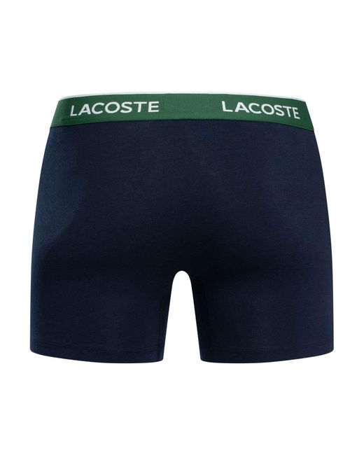 Lacoste Blue 3 Pack Boxer Briefs for men