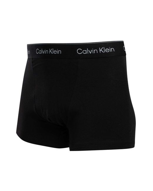 Calvin Klein Black 3 Pack Icon Relaxed Fit Trunks for men