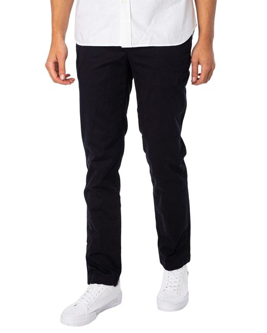 Lacoste Blue Classic Slim Fit Stretch Chino Trousers for men