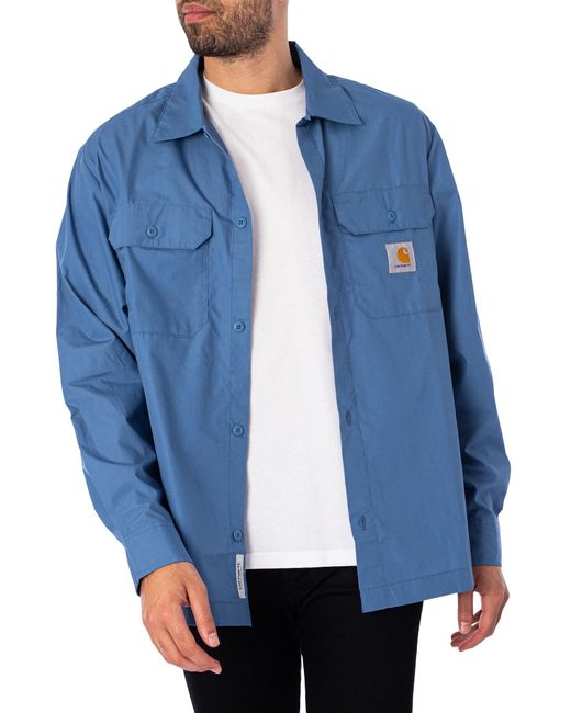 Carhartt Blue Loose Craft Shirt for men