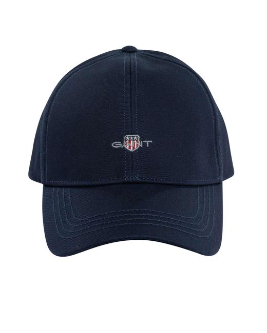 Gant Blue High Shield Cotton Twill Cap for men