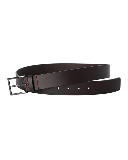 HUGO Black Geek Leather Belt for men