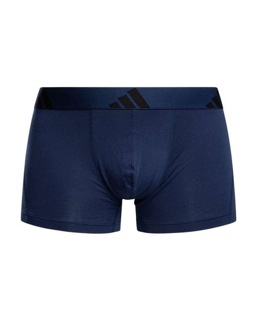 Adidas Blue 3 Pack Active Flex Cotton Trunks for men