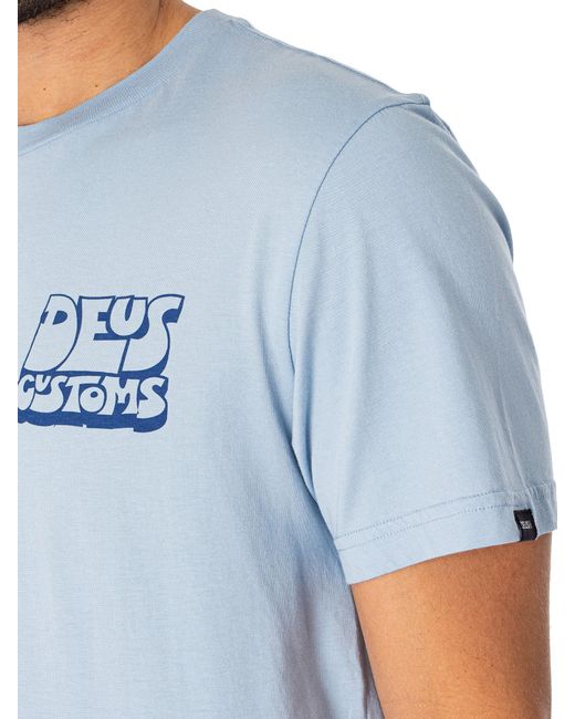 Deus Ex Machina Blue Duke T-shirt for men
