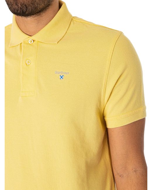 Barbour Yellow Sports Polo Shirt for men