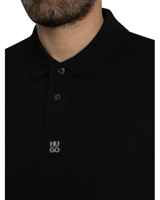 HUGO Black Deabono Polo Shirt for men