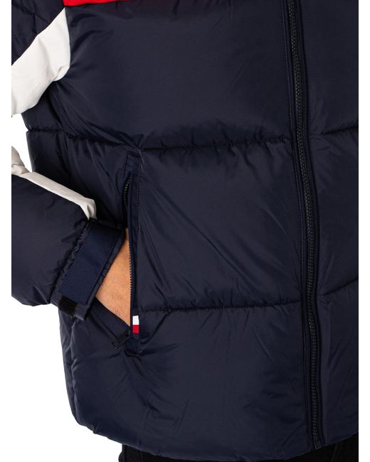 Tommy Hilfiger Blue New York Colourblock Puffer Jacket for men