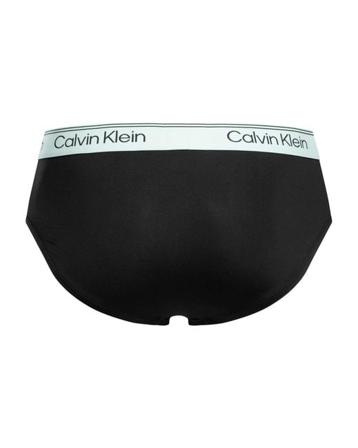 Calvin Klein Black 5 Pack Microfiber Stretch Hip Briefs for men